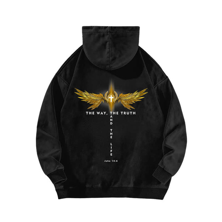 Christianartworkshop Der Weg, die Wahrheit und das Leben gewaschen Hoodie - image 1