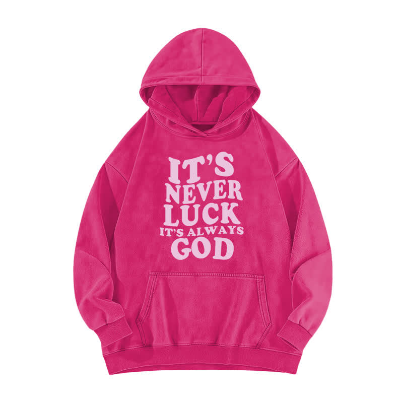 Christianartworkshop Es ist nie Glück, es ist immer Gott – Gewaschener Hoodie - Rose - 5XL - image 5