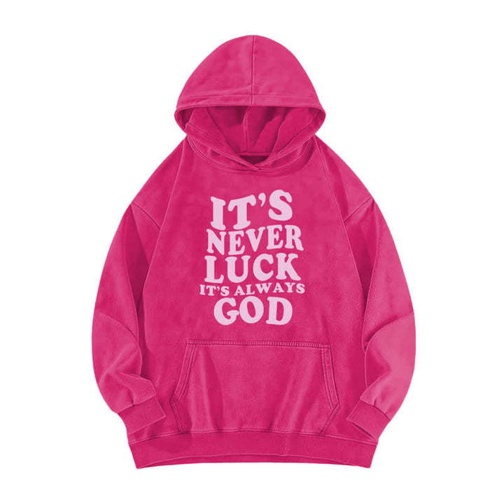 Christianartworkshop Es ist nie Glück, es ist immer Gott – Gewaschener Hoodie - Rose - 5XL - image 5