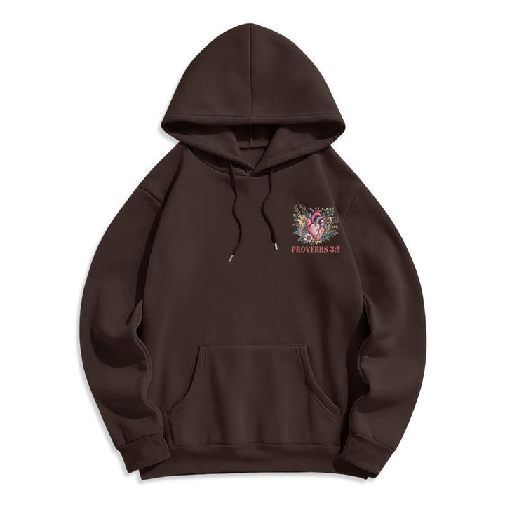 Christianartworkshop Sprüche 3:5 Floral Heart Streetwear Fleecegefütterter Hoodie - image 8