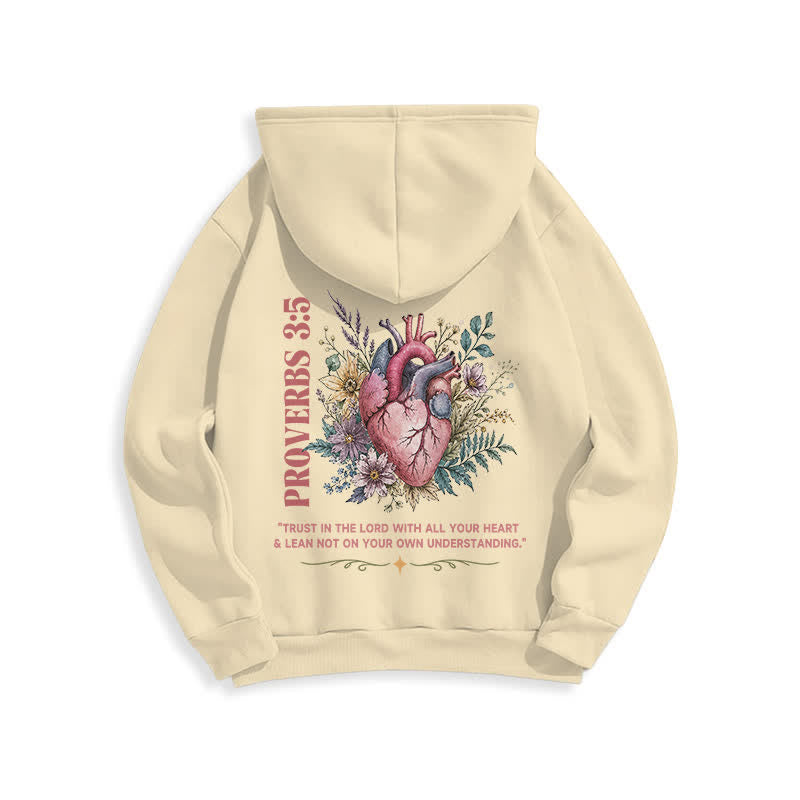 Christianartworkshop Sprüche 3:5 Floral Heart Streetwear Fleecegefütterter Hoodie - image 13