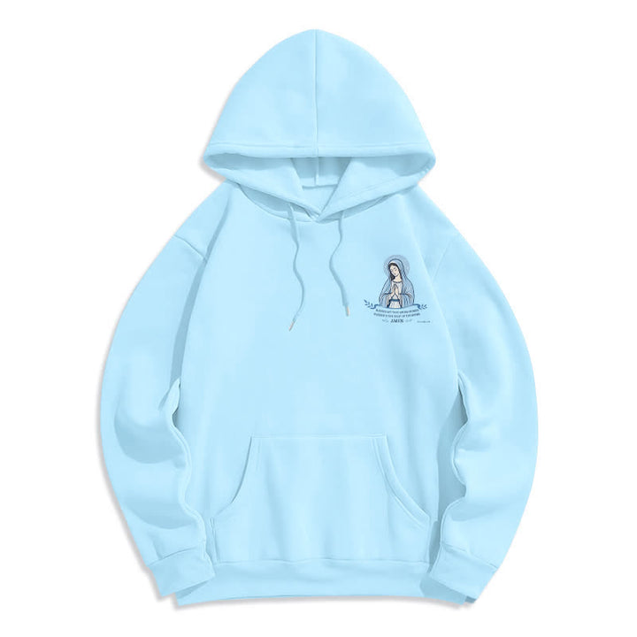 Christianartworkshop Mary Full Of Grace Weißer Streetwear Fleecegefütterter Hoodie - image 23