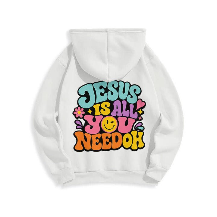 Christianartworkshop Jesus Is All You Need Graffiti Fleecegefütterter Hoodie - image 1