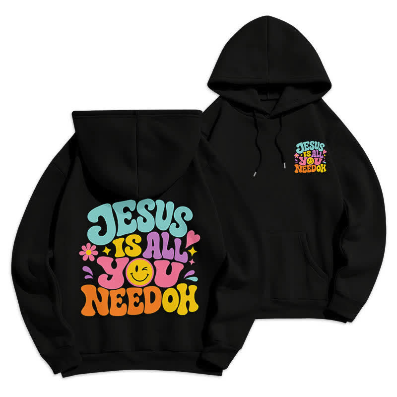 Christianartworkshop Jesus Is All You Need Graffiti Fleecegefütterter Hoodie - image 15