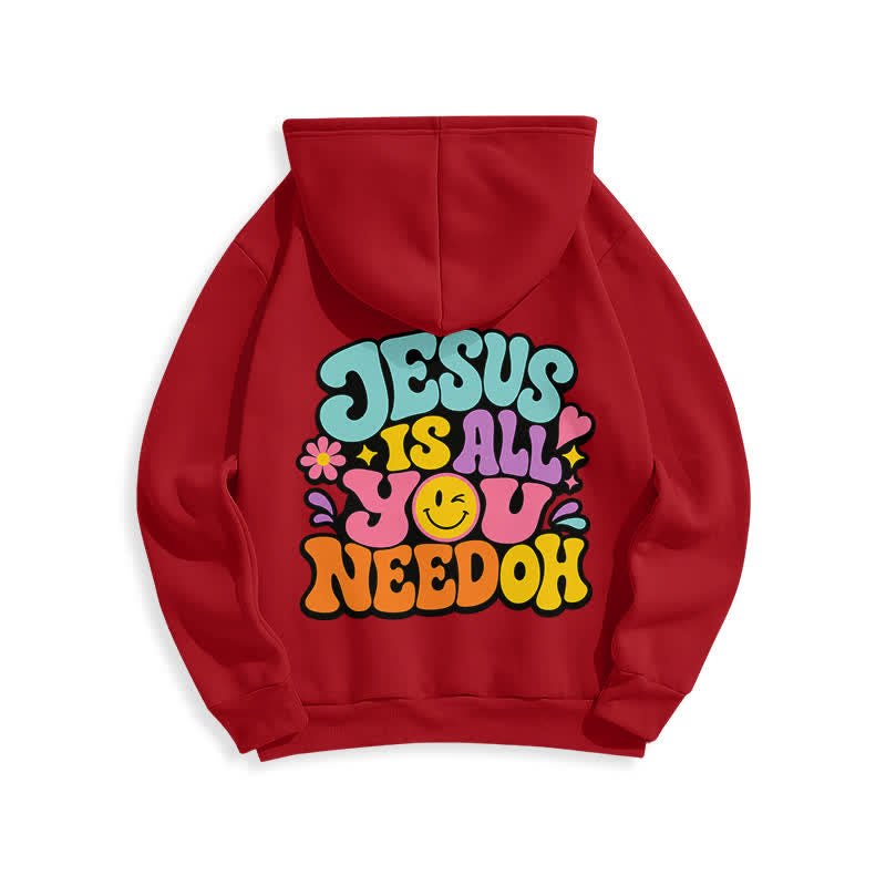 Christianartworkshop Jesus Is All You Need Graffiti Fleecegefütterter Hoodie - image 22