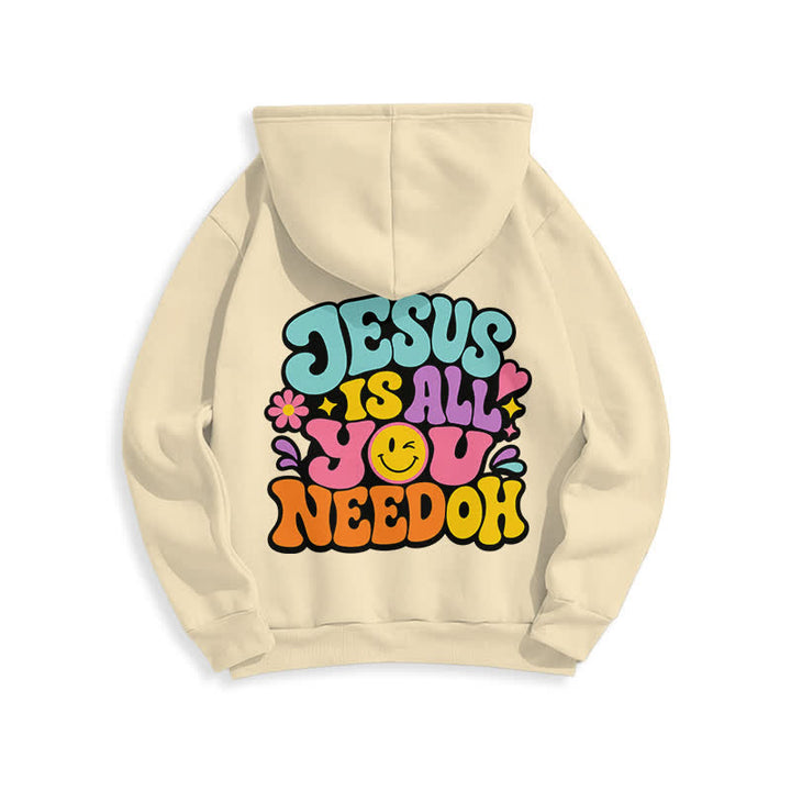 Christianartworkshop Jesus Is All You Need Graffiti Fleecegefütterter Hoodie - image 19
