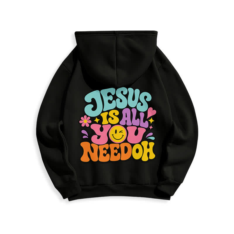 Christianartworkshop Jesus Is All You Need Graffiti Fleecegefütterter Hoodie - image 16