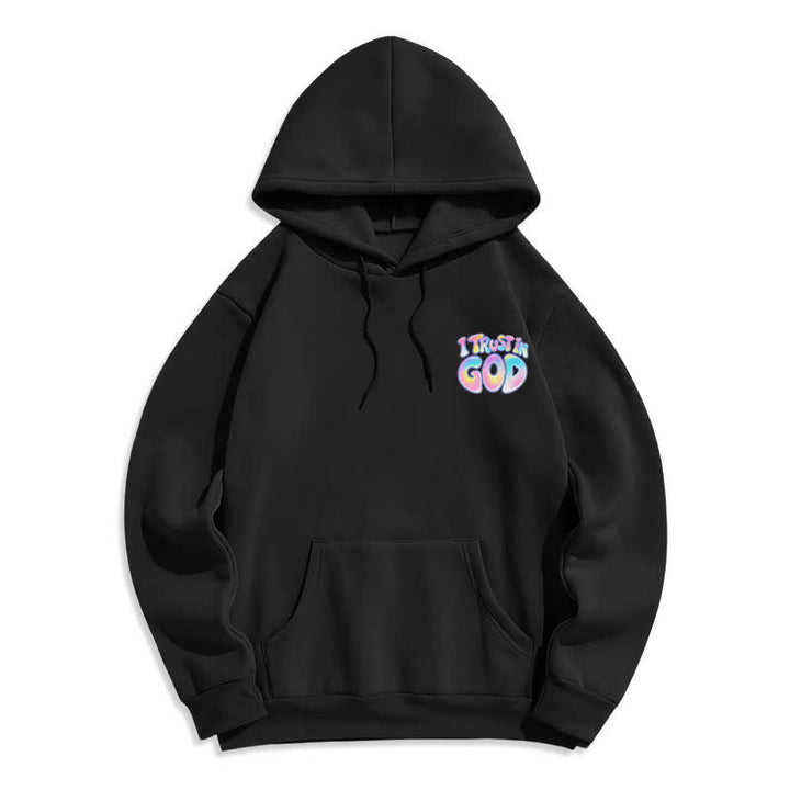 Christianartworkshop Vertraue auf Gott – Übergroßer weißer Hoodie mit Pastell-Graffiti-Motiv - image 5