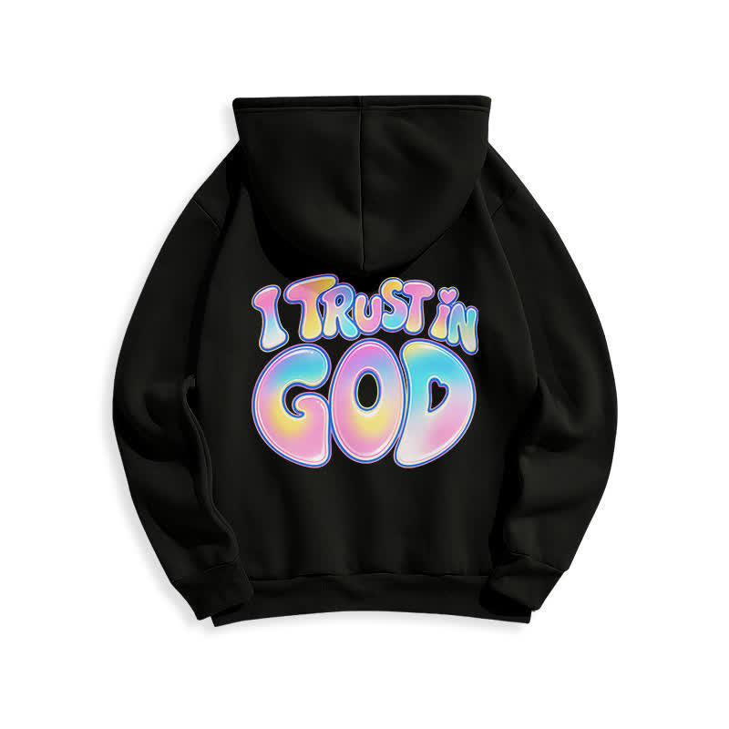 Christianartworkshop Vertraue auf Gott – Übergroßer weißer Hoodie mit Pastell-Graffiti-Motiv - image 4