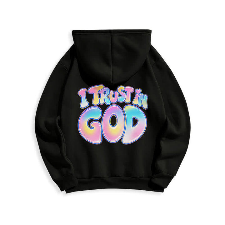 Christianartworkshop Vertraue auf Gott – Übergroßer weißer Hoodie mit Pastell-Graffiti-Motiv - image 4