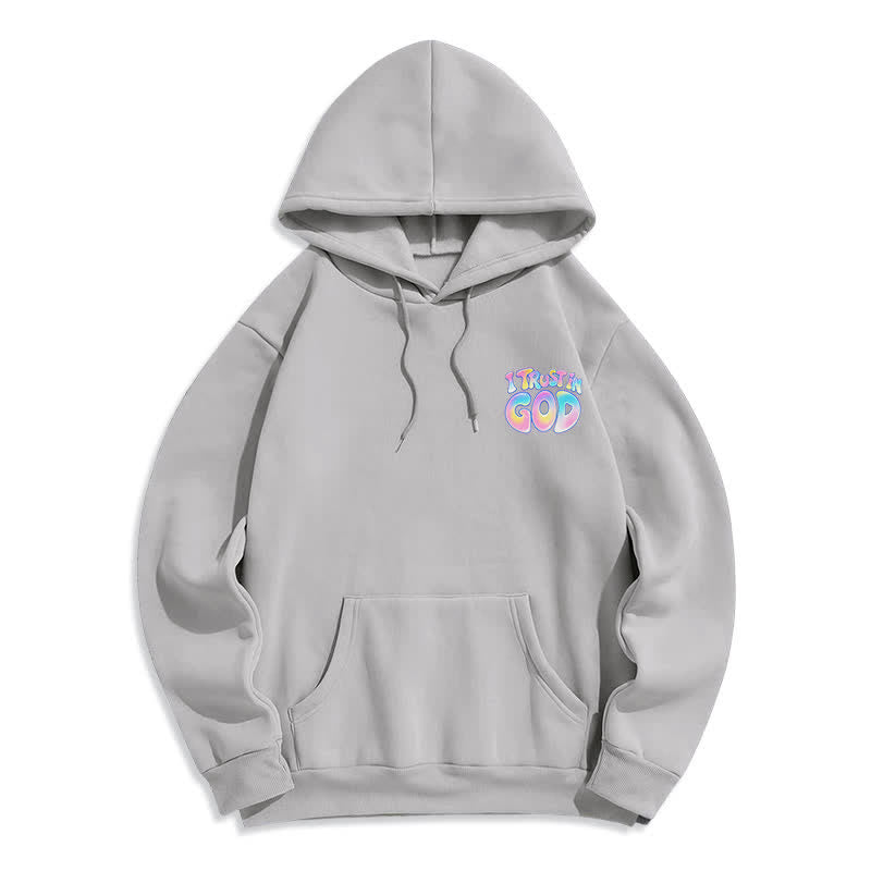 Christianartworkshop Vertraue auf Gott – Übergroßer weißer Hoodie mit Pastell-Graffiti-Motiv - image 8