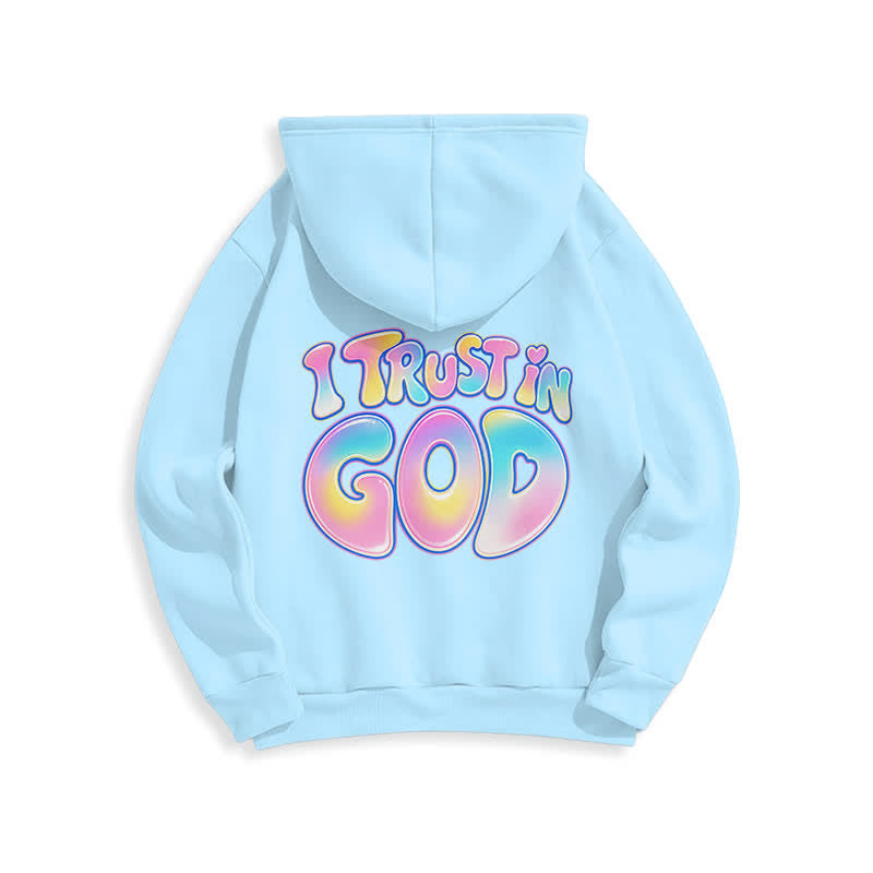 Christianartworkshop Vertraue auf Gott – Übergroßer weißer Hoodie mit Pastell-Graffiti-Motiv - image 13