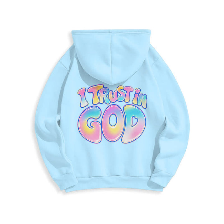 Christianartworkshop Vertraue auf Gott – Übergroßer weißer Hoodie mit Pastell-Graffiti-Motiv - image 13