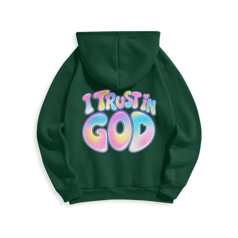 Christianartworkshop Vertraue auf Gott – Übergroßer weißer Hoodie mit Pastell-Graffiti-Motiv - image 16