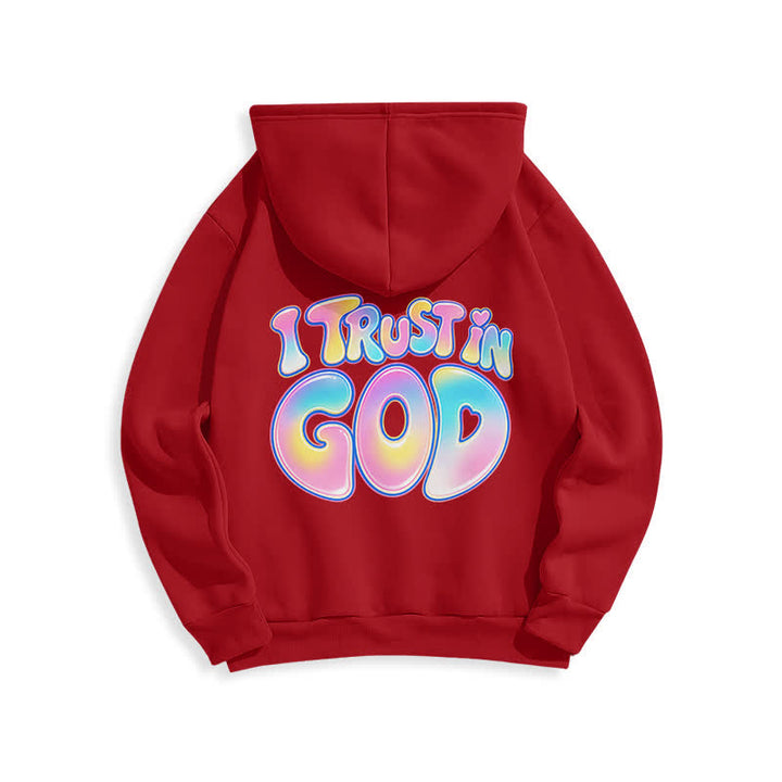 Christianartworkshop Vertraue auf Gott – Übergroßer weißer Hoodie mit Pastell-Graffiti-Motiv - image 10