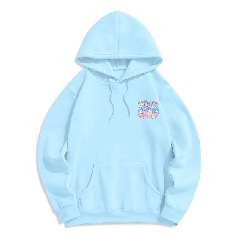 Christianartworkshop Vertraue auf Gott – Übergroßer weißer Hoodie mit Pastell-Graffiti-Motiv - image 14