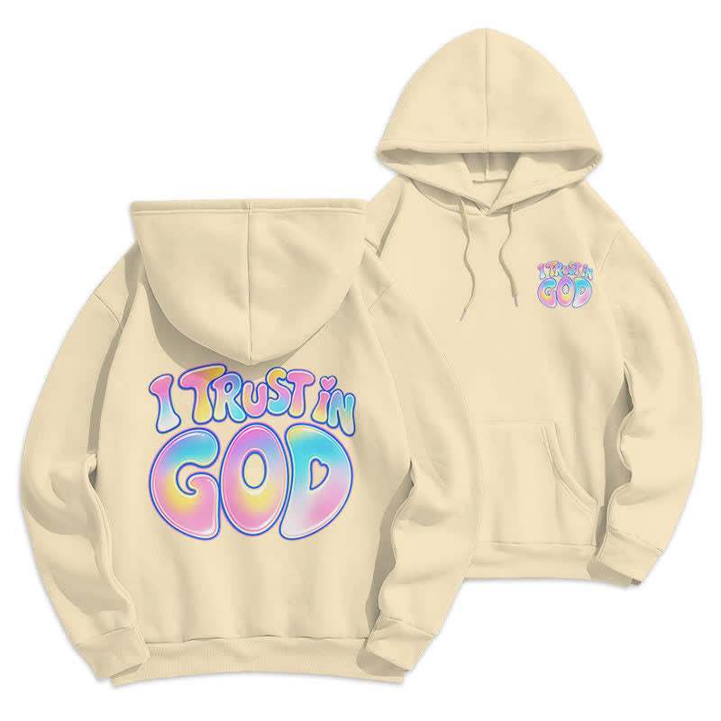 Christianartworkshop Vertraue auf Gott – Übergroßer weißer Hoodie mit Pastell-Graffiti-Motiv - image 22