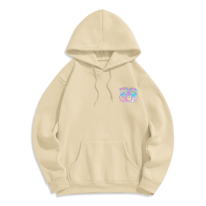 Christianartworkshop Vertraue auf Gott – Übergroßer weißer Hoodie mit Pastell-Graffiti-Motiv - Beige - 2XL - image 21