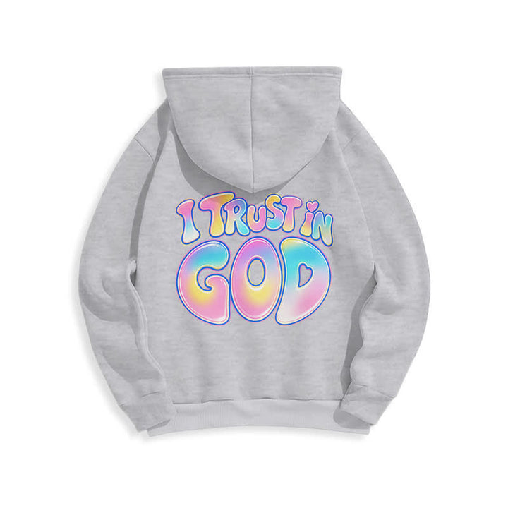 Christianartworkshop Vertraue auf Gott – Übergroßer weißer Hoodie mit Pastell-Graffiti-Motiv - image 7