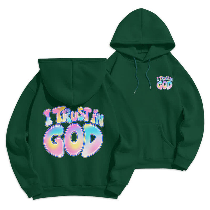 Christianartworkshop Vertraue auf Gott – Übergroßer weißer Hoodie mit Pastell-Graffiti-Motiv - Grün - 2XL - image 15