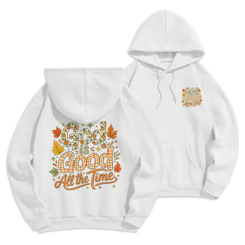 Christianartworkshop Gut ist immer gut – Vintage-Herbst-Hoodie mit Grafikprint - Weiß - 2XL - image 0