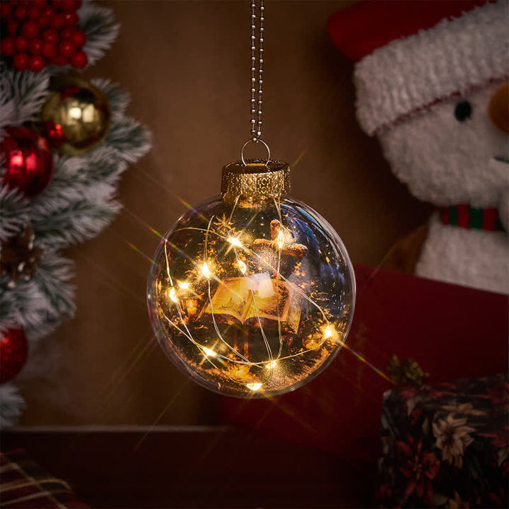 Christianartworkshop Weihnachtskugel mit mehrfarbigem, sakralem Druck: Zeichen heiligen Segens und stiller Andacht - image 8