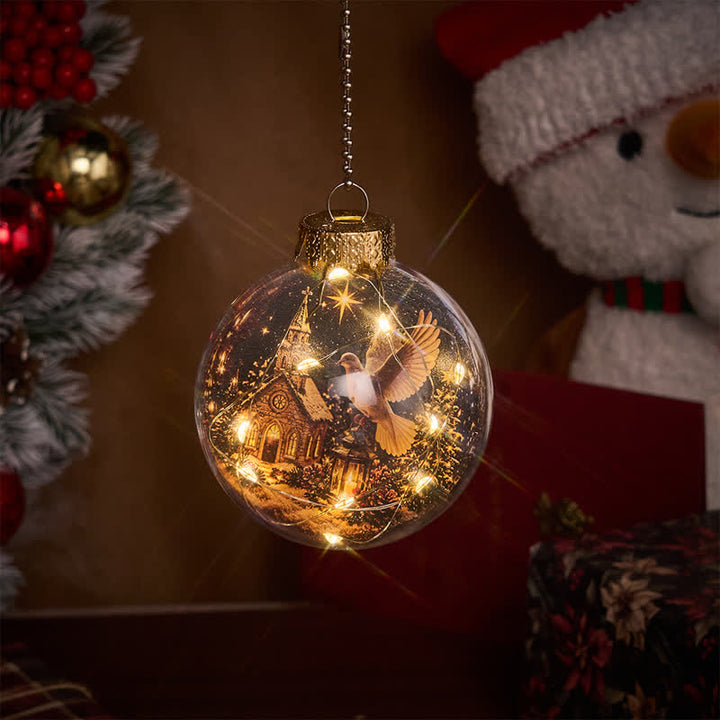 Christianartworkshop Weihnachtskugel mit mehrfarbigem, sakralem Druck: Zeichen heiligen Segens und stiller Andacht - image 12