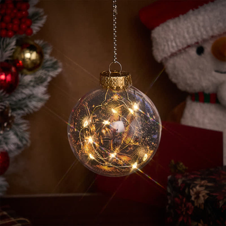 Christianartworkshop Weihnachtskugel mit mehrfarbigem, sakralem Druck: Zeichen heiligen Segens und stiller Andacht - image 9