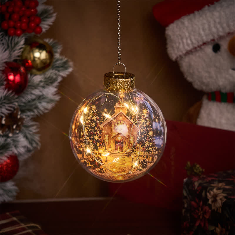 Christianartworkshop Weihnachtskugel mit mehrfarbigem, sakralem Druck: Zeichen heiligen Segens und stiller Andacht - image 10