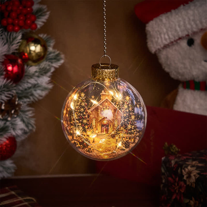 Christianartworkshop Weihnachtskugel mit mehrfarbigem, sakralem Druck: Zeichen heiligen Segens und stiller Andacht - image 10