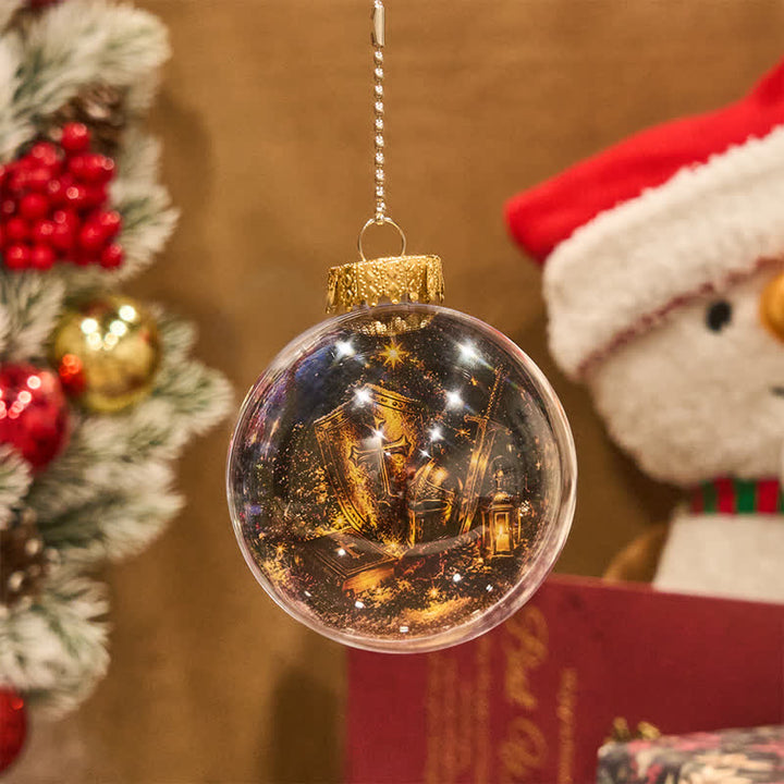 Christianartworkshop Weihnachtskugel mit mehrfarbigem, sakralem Druck: Zeichen heiligen Segens und stiller Andacht - Ohne LED-Licht - Kreuzen - image 16