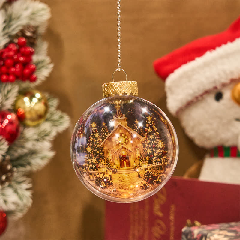Christianartworkshop Weihnachtskugel mit mehrfarbigem, sakralem Druck: Zeichen heiligen Segens und stiller Andacht - Ohne LED-Licht - Stern von Bethlehem A - image 17