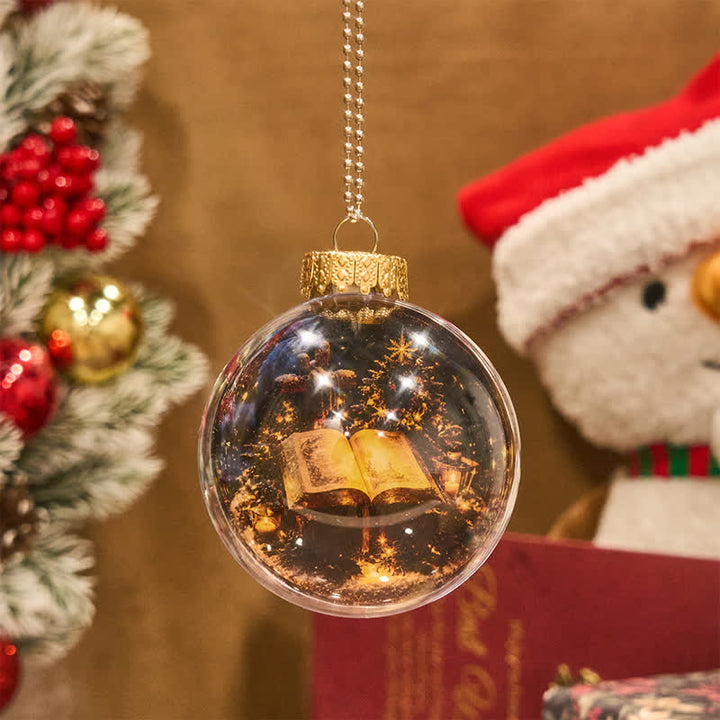 Christianartworkshop Weihnachtskugel mit mehrfarbigem, sakralem Druck: Zeichen heiligen Segens und stiller Andacht - Ohne LED-Licht - Bibel - image 15
