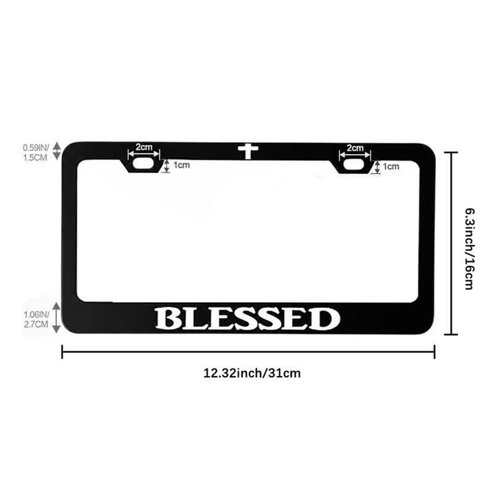 Christianartworkshop Minimalistischer Auto-Rahmen aus Metall mit Kreuzmotiv: Erinnerung an Segen am Straßenrand - image 7