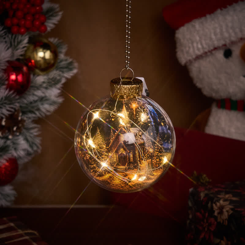 Christianartworkshop Weihnachtskugel mit mehrfarbigem, sakralem Druck: Zeichen heiligen Segens und stiller Andacht - image 13