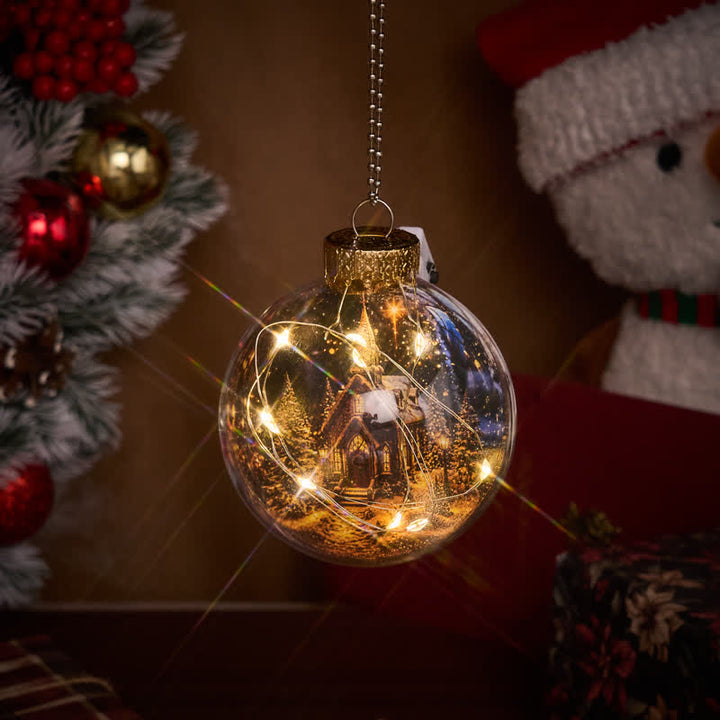 Christianartworkshop Weihnachtskugel mit mehrfarbigem, sakralem Druck: Zeichen heiligen Segens und stiller Andacht - image 13