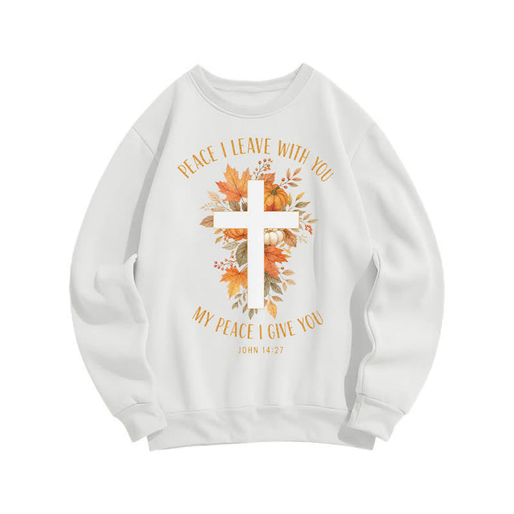 Christianartworkshop Jesus Herbst Kürbis Grafik Kuscheliges Fleece Sweatshirt - image 1