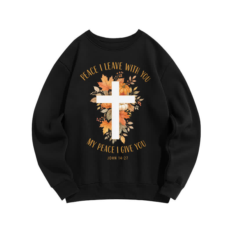 Christianartworkshop Jesus Herbst Kürbis Grafik Kuscheliges Fleece Sweatshirt - image 10
