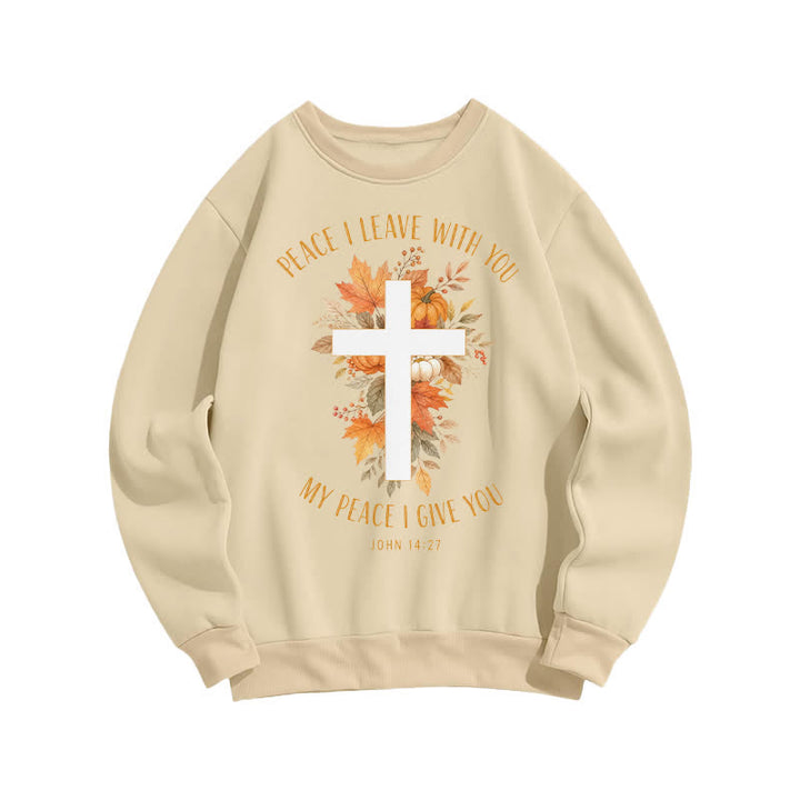 Christianartworkshop Jesus Herbst Kürbis Grafik Kuscheliges Fleece Sweatshirt - image 4