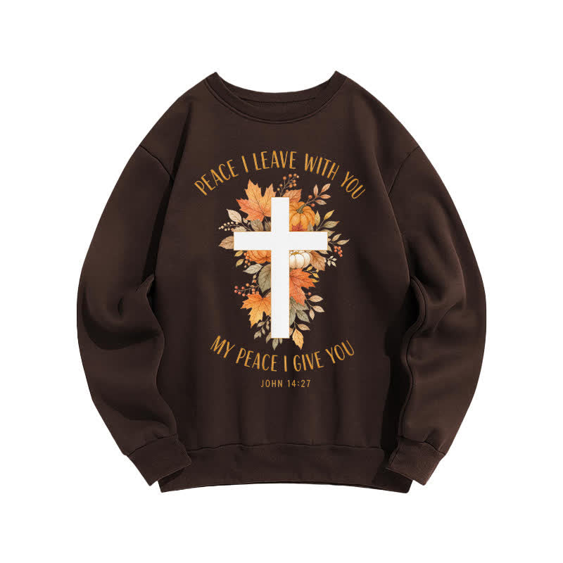 Christianartworkshop Jesus Herbst Kürbis Grafik Kuscheliges Fleece Sweatshirt - image 7