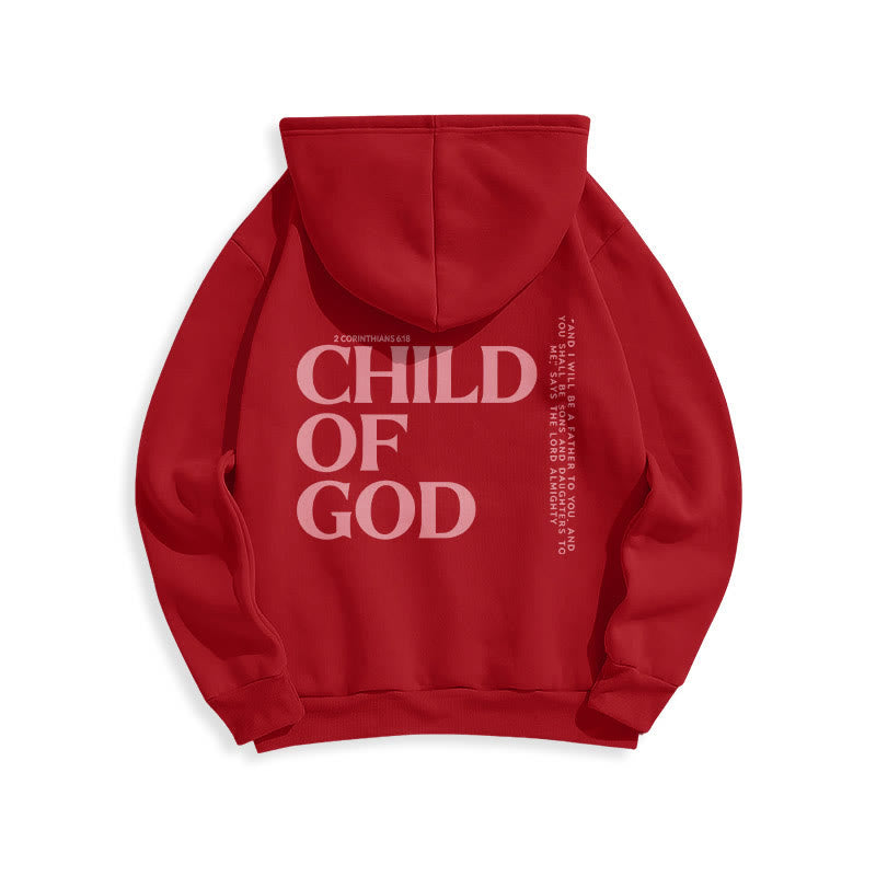 Christianartworkshop Kind Gottes Minimalistischer Statement-Pullover Fleecegefütterter Polyester-Hoodie - image 7