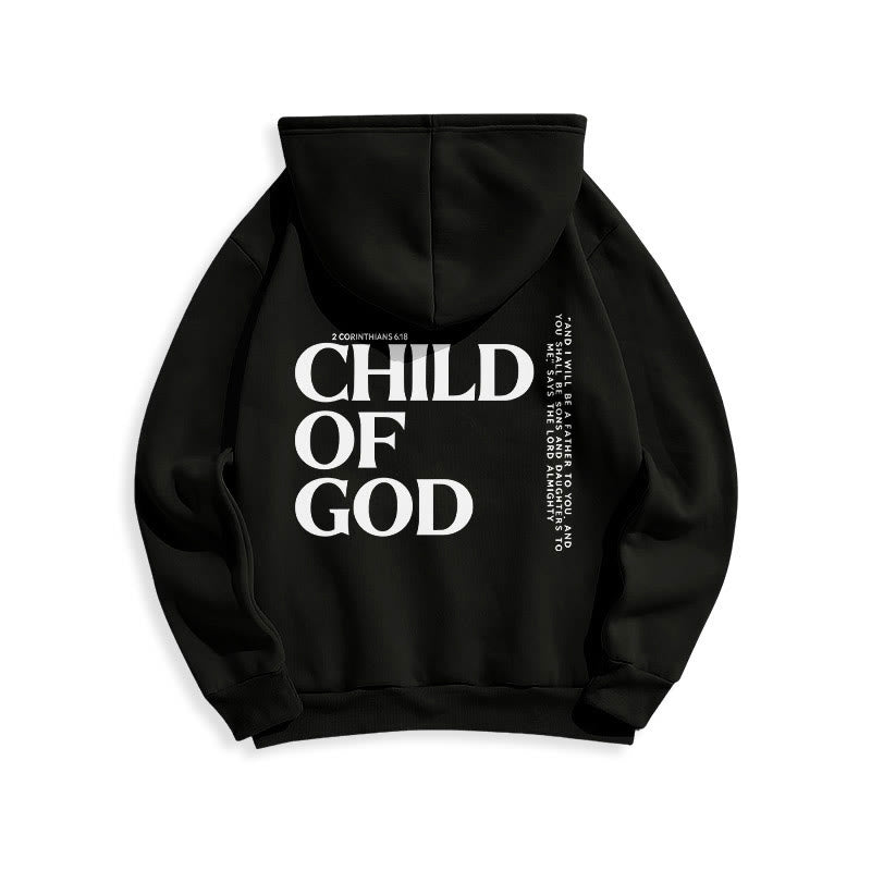 Christianartworkshop Kind Gottes Minimalistischer Statement-Pullover Fleecegefütterter Polyester-Hoodie - image 4