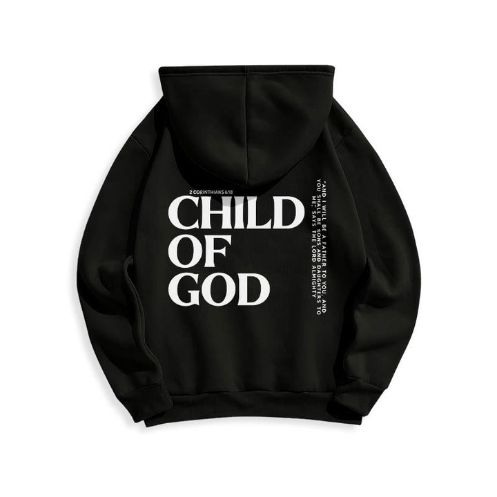 Christianartworkshop Kind Gottes Minimalistischer Statement-Pullover Fleecegefütterter Polyester-Hoodie - image 4