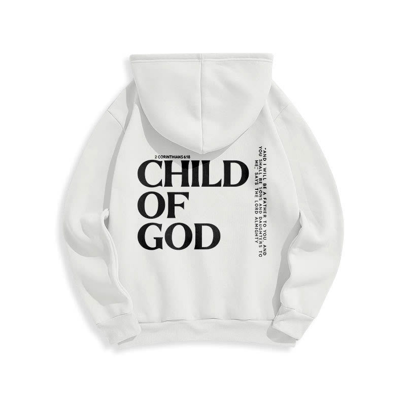 Christianartworkshop Kind Gottes Minimalistischer Statement-Pullover Fleecegefütterter Polyester-Hoodie - image 1