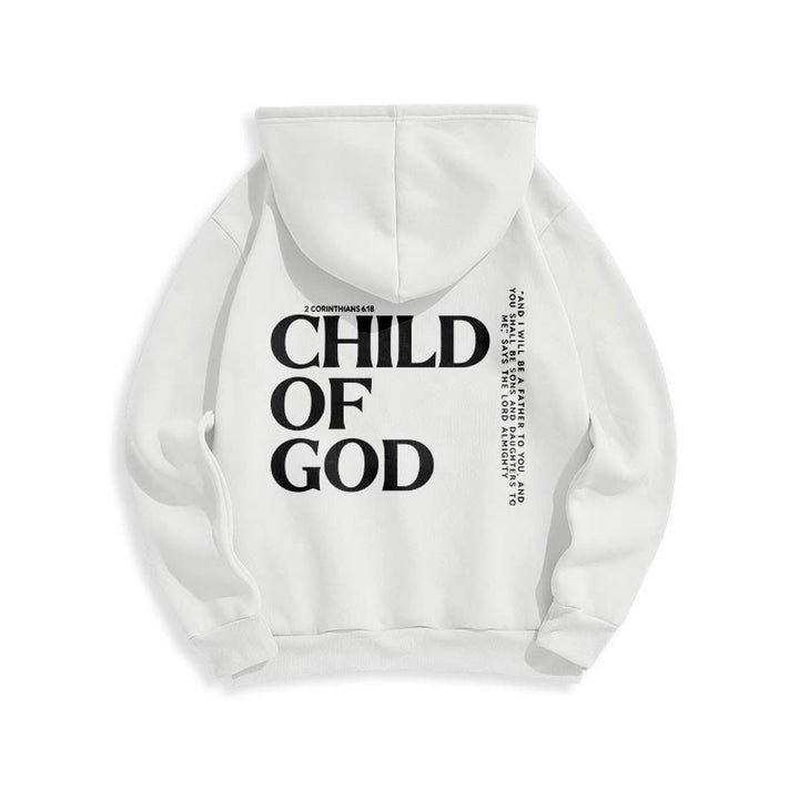 Christianartworkshop Kind Gottes Minimalistischer Statement-Pullover Fleecegefütterter Polyester-Hoodie - image 1
