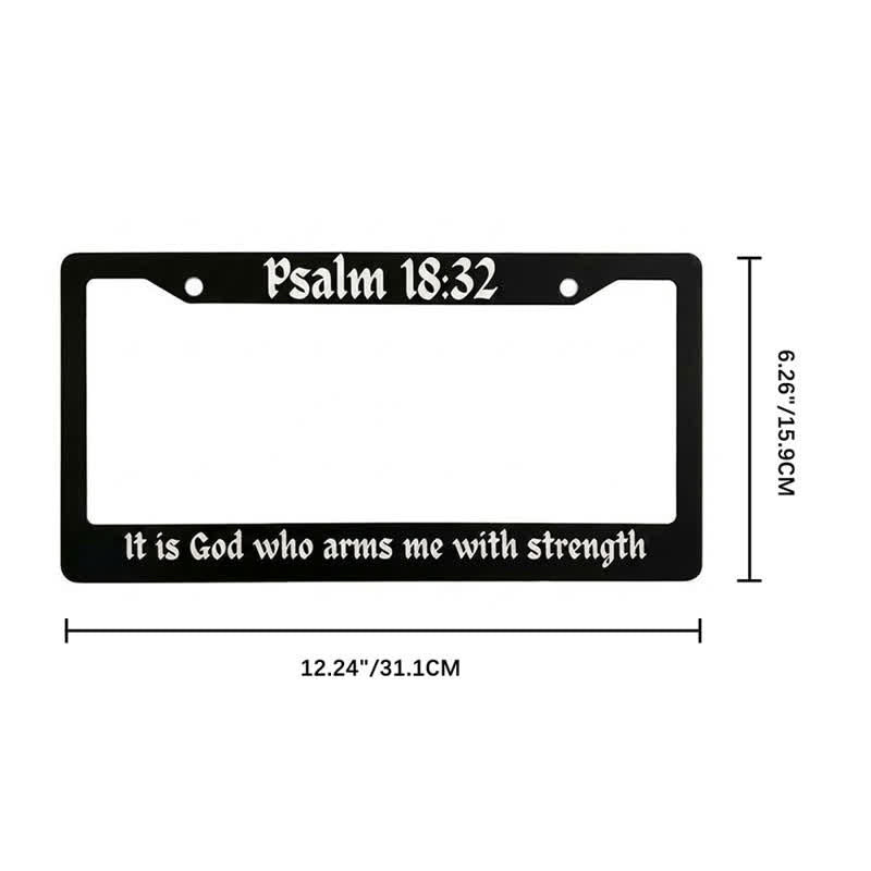 Christianartworkshop Psalm 18,32 Schriftstelle Metallrahmen eines Autos: Symbol der beständigen himmlischen Stärke - image 6