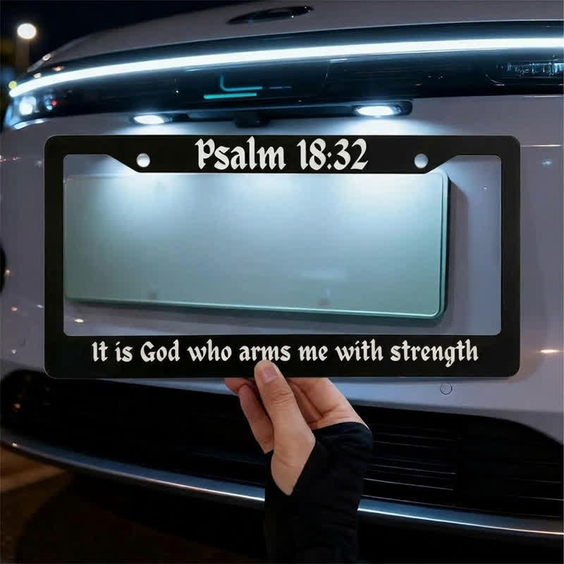 Christianartworkshop Psalm 18,32 Schriftstelle Metallrahmen eines Autos: Symbol der beständigen himmlischen Stärke - image 7