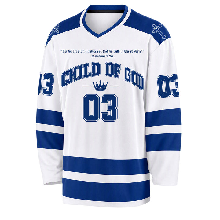 Christianartworkshop Child Of God Jesus Is King Langarm-Hockeytrikot - image 5